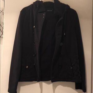 Black button up hoodie